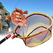 Load image into Gallery viewer, SANLIKE Folding Fishing Nets Adapters Collapsible Handle Landing Dip Mesh Folding Head 12mm Screw PE Net Fishing Accessory Tool
