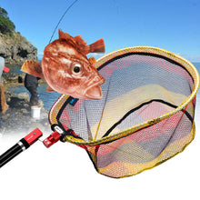 Load image into Gallery viewer, SANLIKE Folding Fishing Nets Adapters Collapsible Handle Landing Dip Mesh Folding Head 12mm Screw PE Net Fishing Accessory Tool