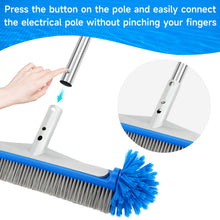Load image into Gallery viewer, SANLIKE Pool Brush with Round Ends with EZ Clip for Cleaning Pool Walls, Steps, Inground/Above Ground Swimming Pool 10FT Pole 318CM