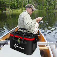 Load image into Gallery viewer, SANLIKE 40cm、50cm Live Fish Box, Fish Barrel EVA Waterproof Material, Water Container for outdoor activities Traveling, Fishing