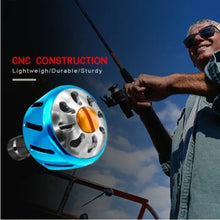 Load image into Gallery viewer, SANLIKE Blue Aircraft Aluminium Swivel Fishing Reel Handle Knob for Shimano A and Daiwa S Reel Handle Fishing Tools