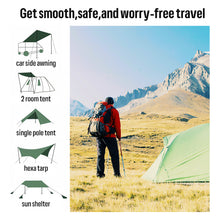 Load image into Gallery viewer, SANLIKE Tent poles 2 sets aluminium alloy tarpaulin poles foldable portable telescopic poles awning support accessories tools