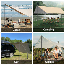 Load image into Gallery viewer, SANLIKE 2-Piece 190cm Iron Tent Pole Adjustable Tarpaulin Pole Tarpaulin Awning Camping Iron Pole Spring Hook Pole