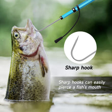 Load image into Gallery viewer, SANLIKE 90cm Fishing Spear Hook Telescopic Stainless Steel Fishing Gaff with String Non-slip Handle Tool Accessories