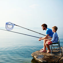 Load image into Gallery viewer, SANLIKE 1.8/2.5M Fishing Net Fiberglass Pole Folding Landing Handle Net Telescoping Rod for Easy Catch Release Carp