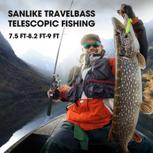 Load image into Gallery viewer, SANLIKE 2.3/2.5/2.8M Casting Rods Spinning Rods Carbon Fibre Telescopic Ultra-light Portable Swinging Small Casting Loyalty Rods