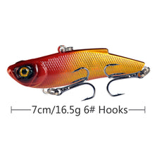 Load image into Gallery viewer, Set of 7 Lure Bait with 7 colours Lure Bait 7cm/17g Full water reinforced hooks for sea fishing Lure Bait Outdoor Fishing Tackle