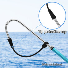 Load image into Gallery viewer, SANLIKE M6/M8 Fishing Gaff Stainless Steel Fishing Spear Hook with Protection Cover for Saltwater Freshwater Fishing Accessories
