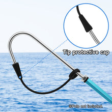 Load image into Gallery viewer, SANLIKE M6/M8 Fishing Gaff Stainless Steel Fishing Spear Hook with Protection Cover for Saltwater Freshwater Fishing Accessories