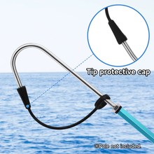 Load image into Gallery viewer, SANLIKE M6/M8 Fishing Gaff Stainless Steel Fishing Spear Hook with Protection Cover for Saltwater Freshwater Fishing Accessories
