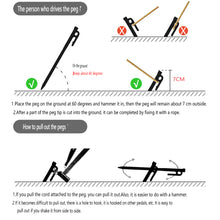 Load image into Gallery viewer, SANLIKE 8 Pieces Black 30cm Tent Pegs Heavy Duty Forged Steel Tent Stakes Storage Bag Various Ground Outdoor Camping Tools