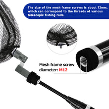 Load image into Gallery viewer, SANLIKE 3m/5m/6m Fishing Net Carbon Portable Retractable Collapsible Landing Handlebar PE Net with Grey Adaptor Fishing Gear