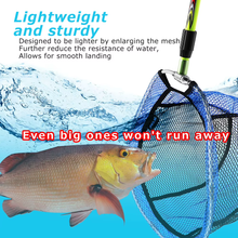 Load image into Gallery viewer, SANLIKE Portable Fishing Net Rubber Folding Opening Type Dip Mesh of Head 35/40/50cm Fishing Equipment Accessories