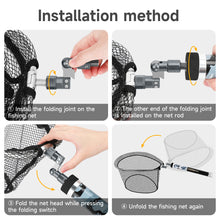 Load image into Gallery viewer, SANLIKE Fishing Net Pole Folding Joint 1/2inch 12mm Landing Net Fishing Rod Adapter Joints Connector Aluminum Alloy Fishing Tool