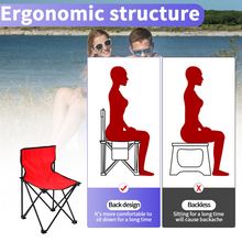 Load image into Gallery viewer, SANLIKE Outdoor Folding Chair Beach Arm Chair Steel Tube Picnic Fishing Barbecue Portable Fishing Chair lawn folding chair