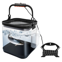Load image into Gallery viewer, SANLIKE Portable Live Fishing Bucket EVA Thickening Catch Folding Fish Box with Handle Transparent Bag for Outdoor Fishing Tool