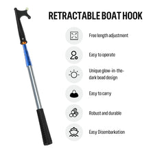 Load image into Gallery viewer, SANLIKE Boat Hooks for Docking Extension Pole Hook Telescopic Boat Pole with Luminous Bead Lightweight Floating