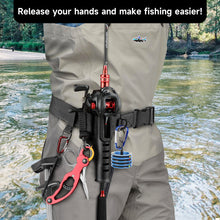 Load image into Gallery viewer, SANLIKE Fishing Rod Pole Inserter Multi Color Adjustable Fishing Rod Belt Fishing Rod Belly Support Holder Fishing Tackles Tool