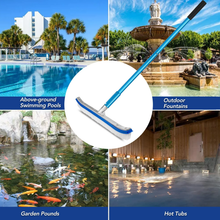Load image into Gallery viewer, SANLIKE Swimming Pool Brush, Adjustable with 6.7ft Polished Aluminium Pole, for Swimming Pool Skimmer Net Cleaning Tools