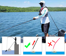 Load image into Gallery viewer, SANLIKE Fishing Net Retractable Fishing Landing Net Rod 3M Portable Carbon Fiber Pole Telescopic Handle Rod Fishing Tools