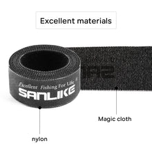 Load image into Gallery viewer, SANLIKE Multifunctional Fishing Reels strap 1.5m*2.6cm Black Autohesion Fishing Rod Tie Holders Straps Belts Fishing Accessories