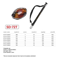Load image into Gallery viewer, SANLIKE Fishing Net Carbon Fishing Rod Foldable Telescopic Pole Handle Landing Dip Mesh Adjustable Tackle Accessories
