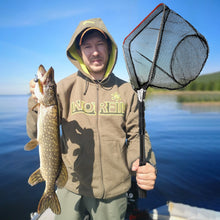 Load image into Gallery viewer, SANLIKE 129cm Folding Fishing Net Landing Collapsible Telescopic Sturdy Rubber Coated Pole Handle Fishing Tool Accessories