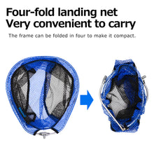 Load image into Gallery viewer, SANLIKE Portable Fishing Net Rubber Folding Opening Type Dip Mesh of Head 35/40/50cm Fishing Equipment Accessories