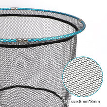 Load image into Gallery viewer, SANLIKE Fishing Net Collapsible Black Coated Dip Mesh Portable Handle Landing Net Aluminium Frame Fishing Tackle