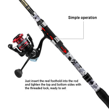 Load image into Gallery viewer, SANLIKE Fishing Rod and Reel Sets 2.4M Carbon Fiber Telescopic Throwing Fishing Rod 5.2:1 Gear Ratio Spinning Organizer Pole Set