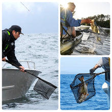 Load image into Gallery viewer, SANLIKE Triangle Handle Nylon Net with Rubber CoatingRetractable Folding Pole HandleFishing Equipment Accessories