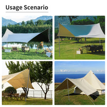 Load image into Gallery viewer, SANLIKE Aluminum Tent Pole 2pc/Set Adjustable Portable Telescoping Tarp Tent Pole Outdoor Awnings Support Tool