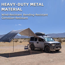Load image into Gallery viewer, SANLIKE Iron Pipe Camping Tarp Poles Collapsible Tent Pole Heavy Duty Sun Shade Sail Poles for Car Awnings Canopy Rain Poles
