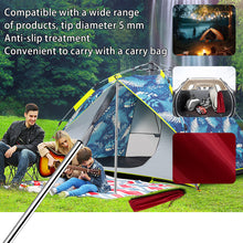 Load image into Gallery viewer, SANLIKE Tent Poles Flysheet Pole Adjustable Tarp Pole Stainless Steel Camping Rod for Awning 2m 2 Sets 10 Sections Accessories
