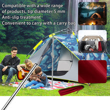 Load image into Gallery viewer, SANLIKE Tent Poles Flysheet Pole Adjustable Tarp Pole Stainless Steel Camping Rod for Awning 2m 2 Sets 10 Sections Accessories