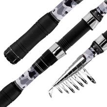 Load image into Gallery viewer, SANLIKE 1.8m-2.7m Fishing Rods Telescopic Fibreglass Baitcasting Rods Saltwater and Freshwater Fishing Bait Rod Tools