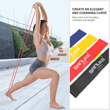 Load image into Gallery viewer, SANLIKE Exercise Resistance Band Loops Elastic Band Set Fitness Workout Exercise 5 Bands Set with Carry Bag