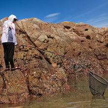 Load image into Gallery viewer, SANLIKE 3m Fishing Landing Net Telescoping Carbon Fiber Handle Pole Wiht Foldable Net Aluminium Folding Joint Fishing Tackle