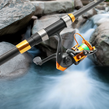 Load image into Gallery viewer, SANLIKE Fishing Pole and Reel Combos Carbon Fiber Telescopic Fishing Rod Spinning Reel with Lures Line Accessories Fishing Gear