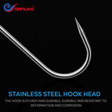 Load image into Gallery viewer, SANLIKE Blue Portable Collapsible Fishing Hook Stainless Steel Fishing Spear Hook Clip Lip Gripper Fishing Accessories