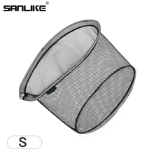 Load image into Gallery viewer, SANLIKE Portable Fishing Net Collapsible Rubberized Nylon Mesh Hole 8*8mm Depth Aluminium Frame Ring Folding Fishing Landing Dip Net 4 Section Folding 1/2 Inch Screw UK Standard