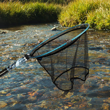 Load image into Gallery viewer, SANLIKE Fishing Net Collapsible Black Coated Dip Mesh Portable Handle Landing Net Aluminium Frame Fishing Tackle