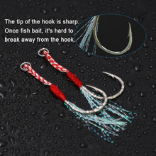 Load image into Gallery viewer, SANLIKE XS/S/M/L/XL 10&20pcs Fishing Hook Assist Hook Single Hook Metal Jig Tinsel Fishing Gear Light Shogging Offshore Jigging