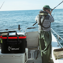 Load image into Gallery viewer, SANLIKE 40cm、50cm Live Fish Box, Fish Barrel EVA Waterproof Material, Water Container for outdoor activities Traveling, Fishing