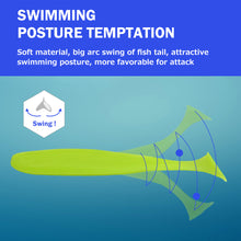 Load image into Gallery viewer, SANLIKE 10pcs Soft Plastic Fishing Lures Set Soft Bait T Tail Soft Bug Swimbaits Silicon Rubber Jig Fishing Bait Softworm Tackle