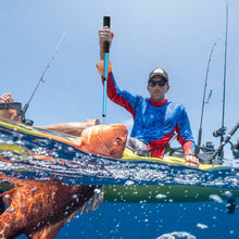 Load image into Gallery viewer, SANLIKE 90cm Fishing Spear Hook Telescopic Stainless Steel Fishing Gaff with String Non-slip Handle Tool Accessories