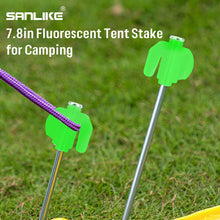 Load image into Gallery viewer, SANLIKE 10pcs/Set 20cm Floor Nails T Word With Luminous Iron Galvanized Outdoor Camping High Strength Tent Pegs Stakes Nails