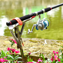 Load image into Gallery viewer, SANLIKE Fish Rod Holder Stainless Steel Folding Automatic Bracket Sea Rod Spring Automatic Rod Lifting Bracket Fishing Tool