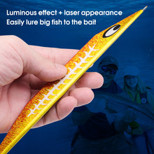 Load image into Gallery viewer, SANLIKE 60g 80g 100g 200g 300g Orange Slow Metal Jig Jig Bait Lure Saltwater Drop Jig Slow Pitch Jig Fishing Lure