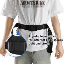 Load image into Gallery viewer, SANLIKE Fishing Waist Belt Adjustable Protective Durable for Sea Fishing One Piece Waist Belt Black